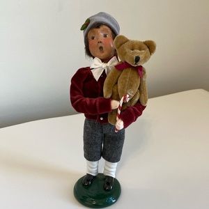 Limited Edition Byers' Choice Child with Teddy Bear